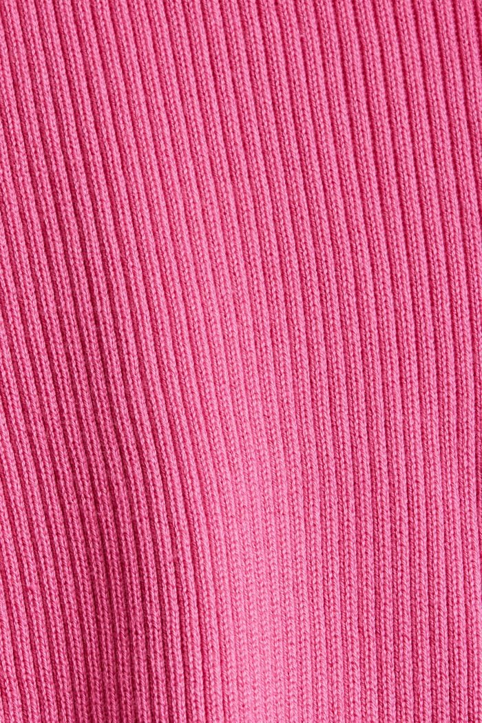 Kortærmet ribsweater, økologisk bomuld, PINK, detail image number 6
