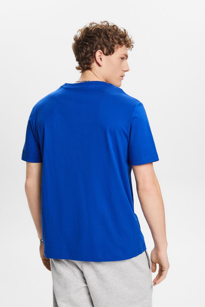 Jersey-T-shirt med rund hals, BRIGHT BLUE, detail image number 3