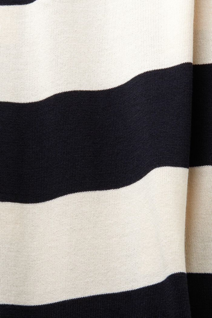 Stribet sweater-cardigan i midi-længde, CREAM BEIGE, detail image number 4