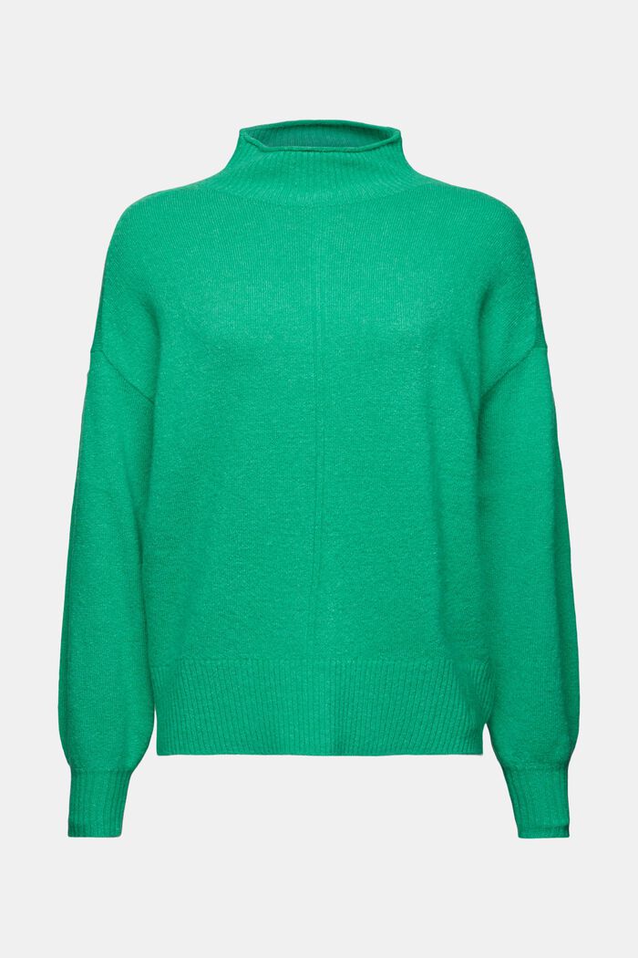 Sweater med høj hals, GREEN, detail image number 6