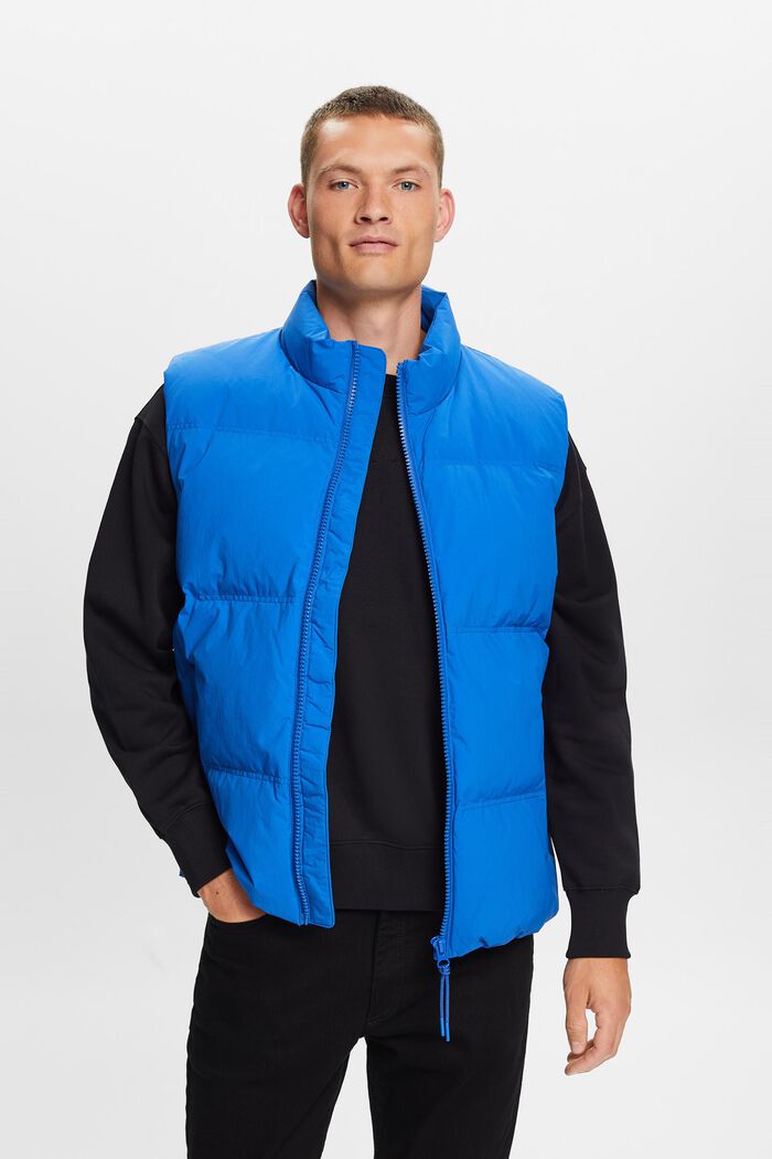 Quiltet puffervest, BRIGHT BLUE, detail image number 0