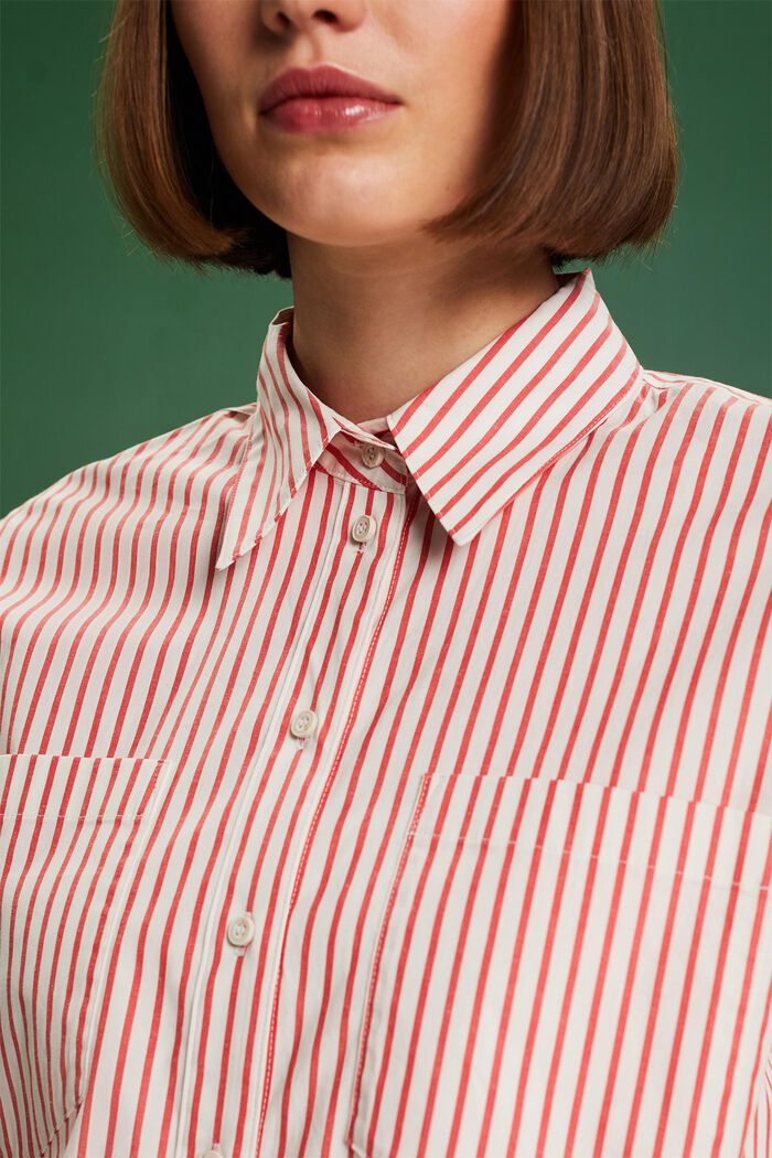 Stribet button down-skjorte, RED, detail image number 3