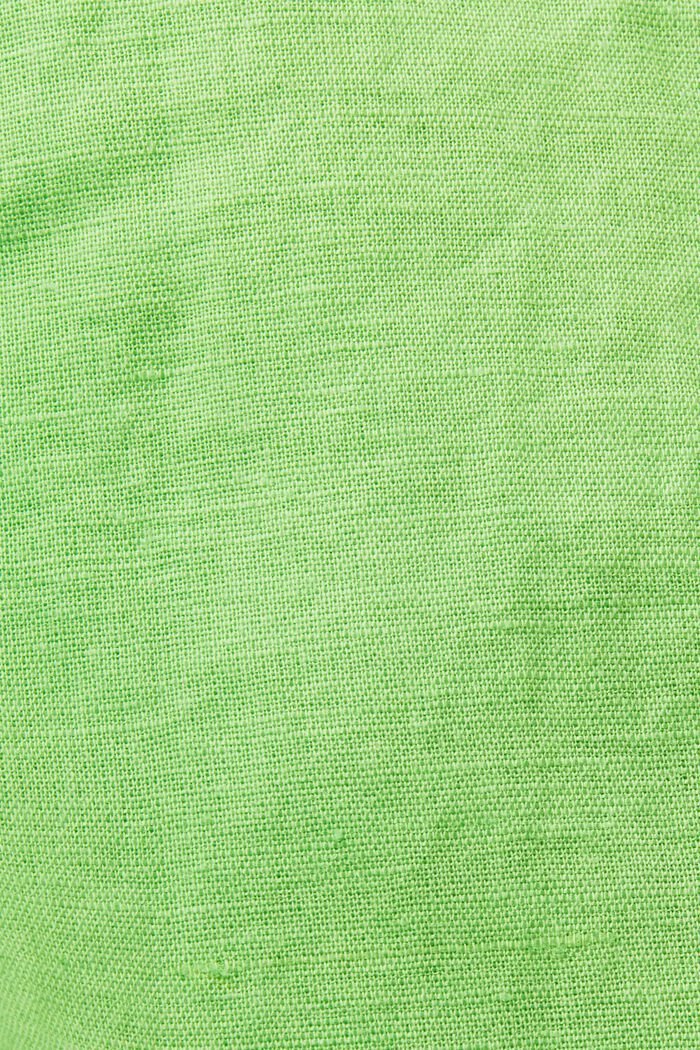 Skjorte i hør- og bomuldsmiks, GREEN, detail image number 5