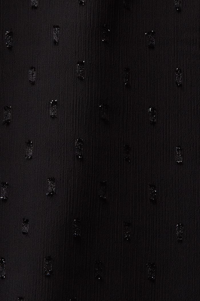 Minikjole i chiffon med plumeti og glimmer, BLACK, detail image number 6