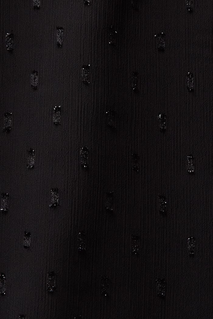 Minikjole i chiffon med plumeti og glimmer, BLACK, detail image number 6