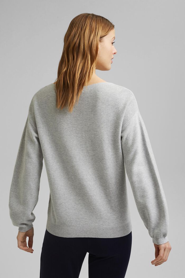 Sweater af 100% økologisk bomuld, LIGHT GREY, detail image number 3