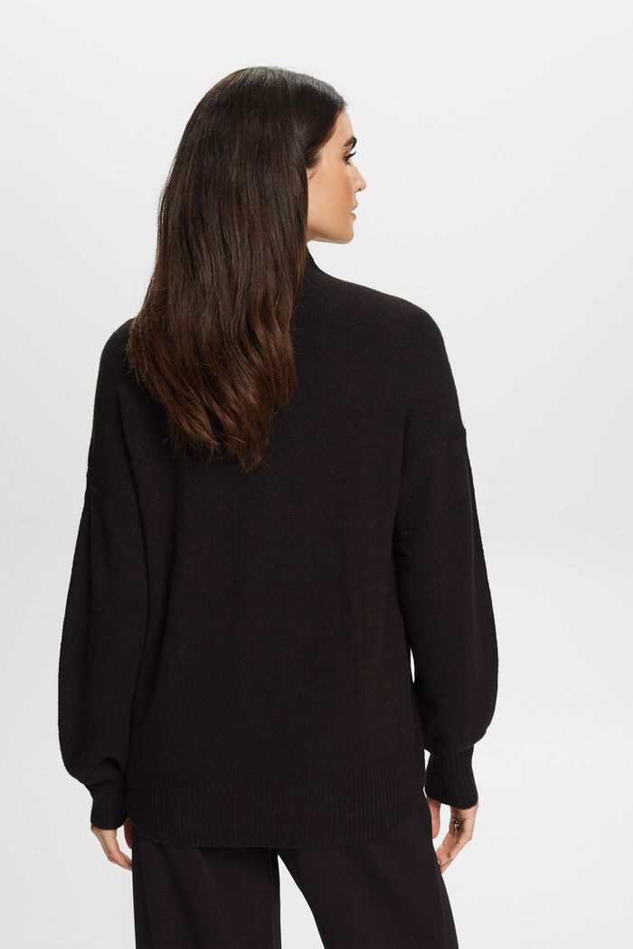 Sweater med høj hals, BLACK, detail image number 3
