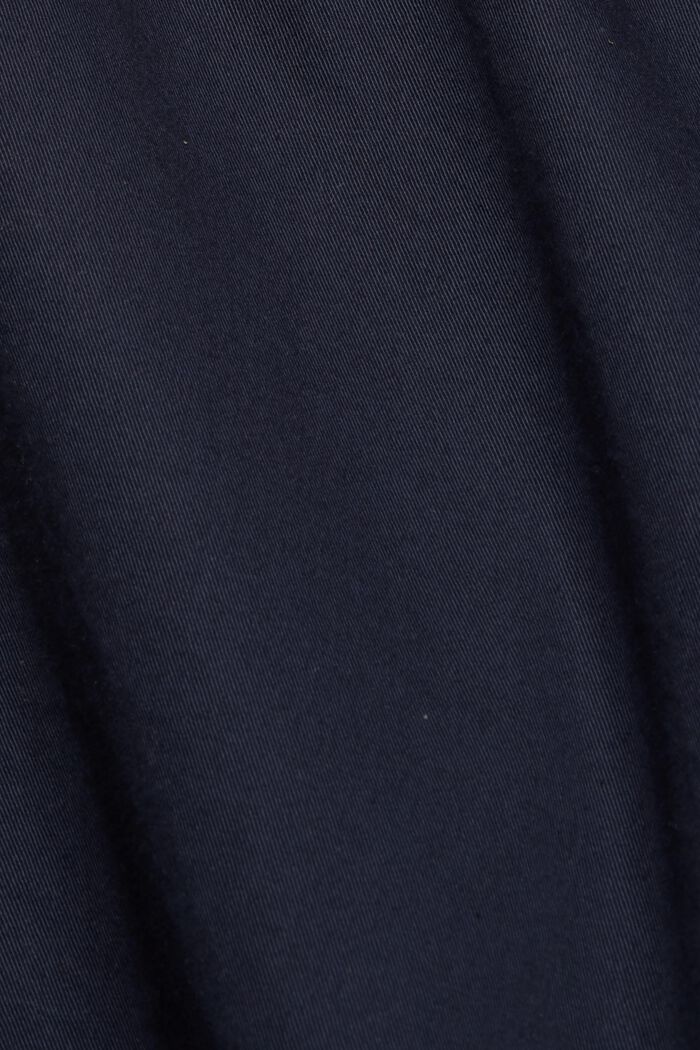 Pullover med C-hals, 100% bomuld, NAVY, detail image number 4