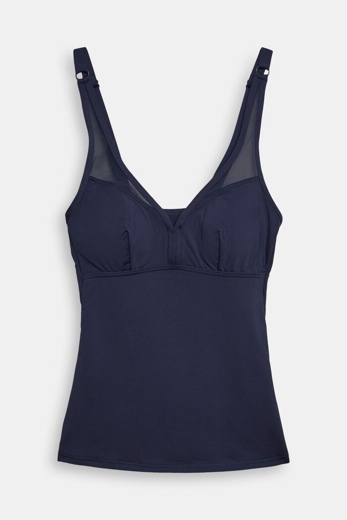 Shaping-tankini-top med mesh, NAVY, detail image number 0