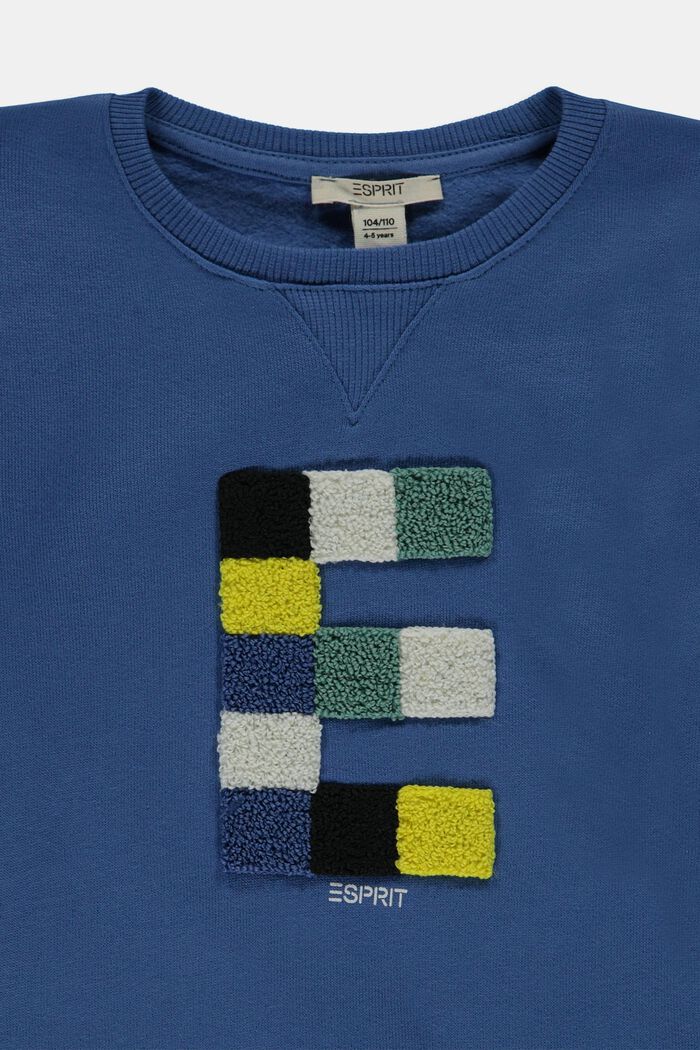 Sweatshirt med detaljeret logo, BLUE, detail image number 2