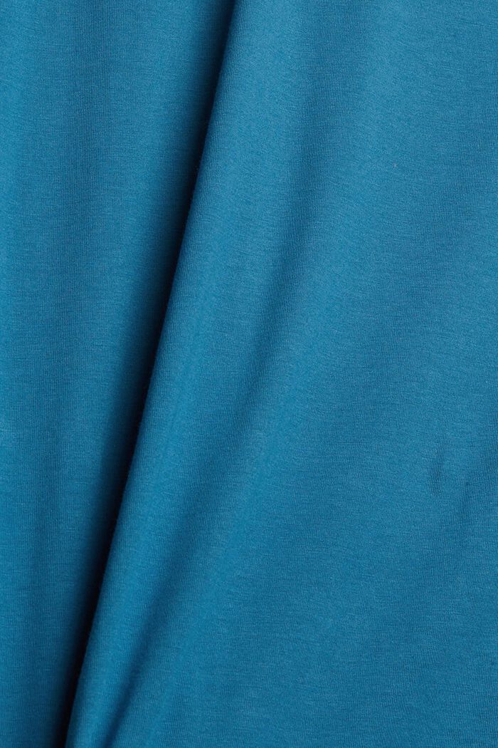 Jersey-T-shirt med lag på lag-detaljer, PETROL BLUE, detail image number 4