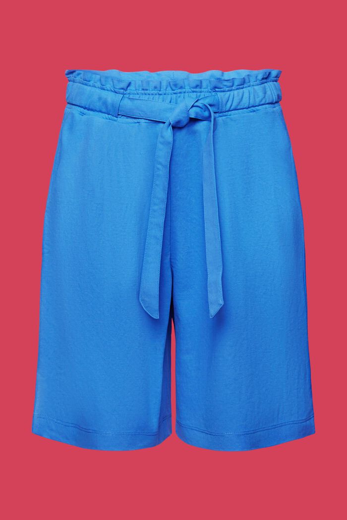 Pull on-bermudashorts med bindebælte, BRIGHT BLUE, detail image number 7