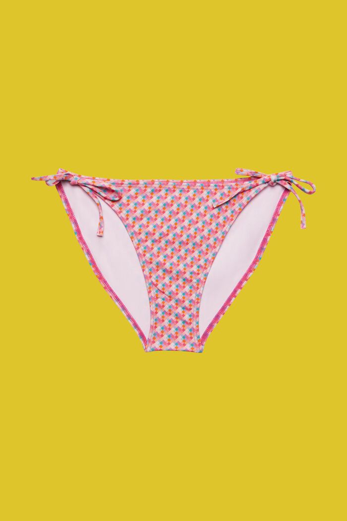Multifarvede bikinitrusser med bindebånd, PINK FUCHSIA, detail image number 4