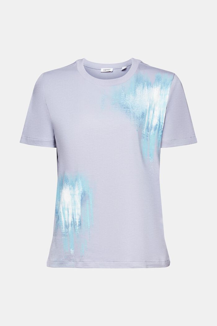 Bomulds-T-shirt med grafisk print, LIGHT BLUE LAVENDER, detail image number 6