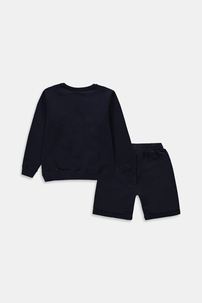 Sæt: pullover og shorts, 100% bomuld, NAVY, detail image number 1