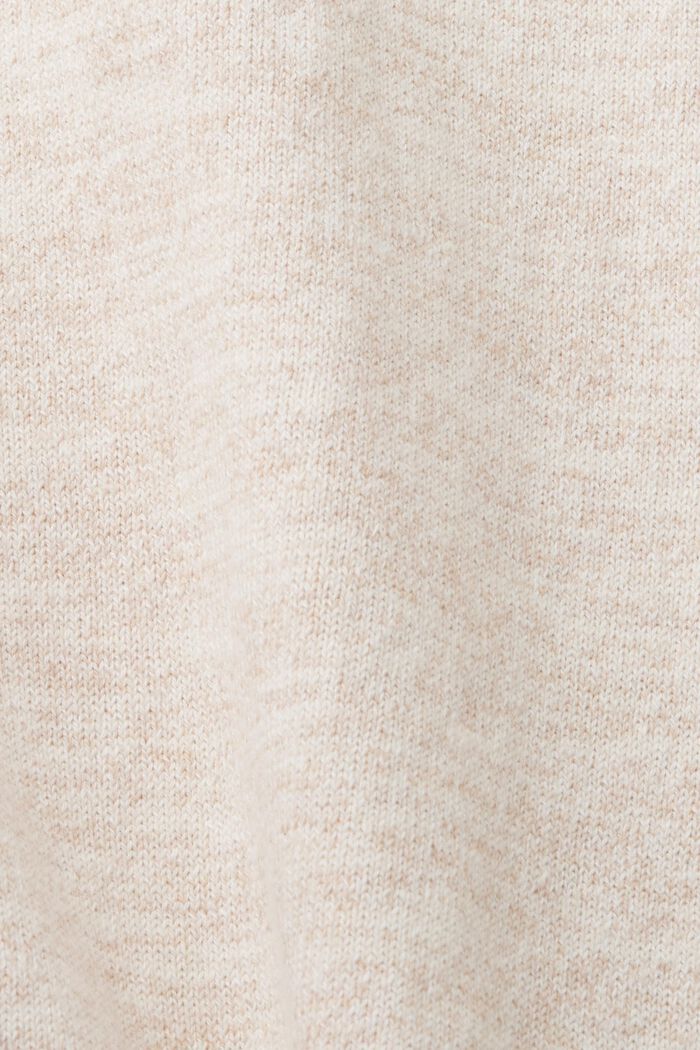 Pullover i meleret strik med korte ærmer, OFF WHITE, detail image number 5