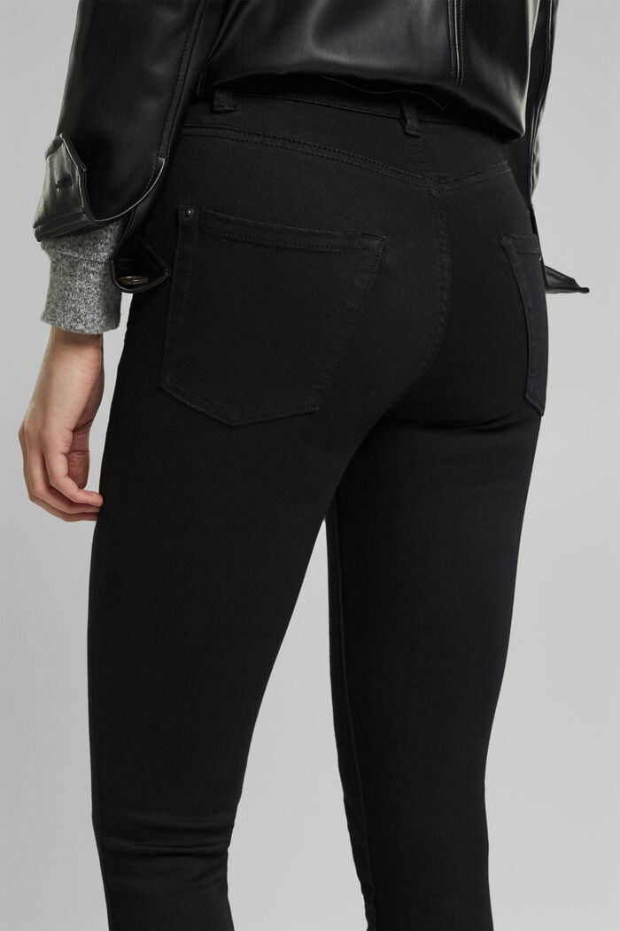 Bløde, højtaljede bukser med stretch, BLACK, detail image number 2