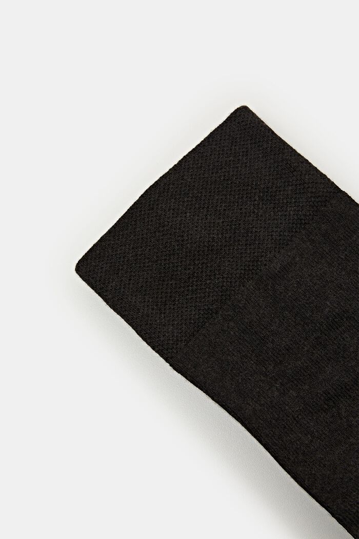 Med uld: strømpebukser i et meleret look, BLACK, detail image number 2