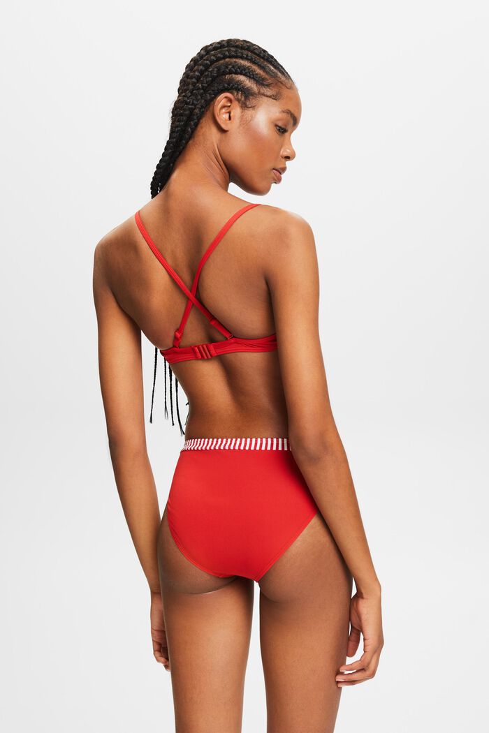 Polstret bikinitop med bøjle, DARK RED, detail image number 3
