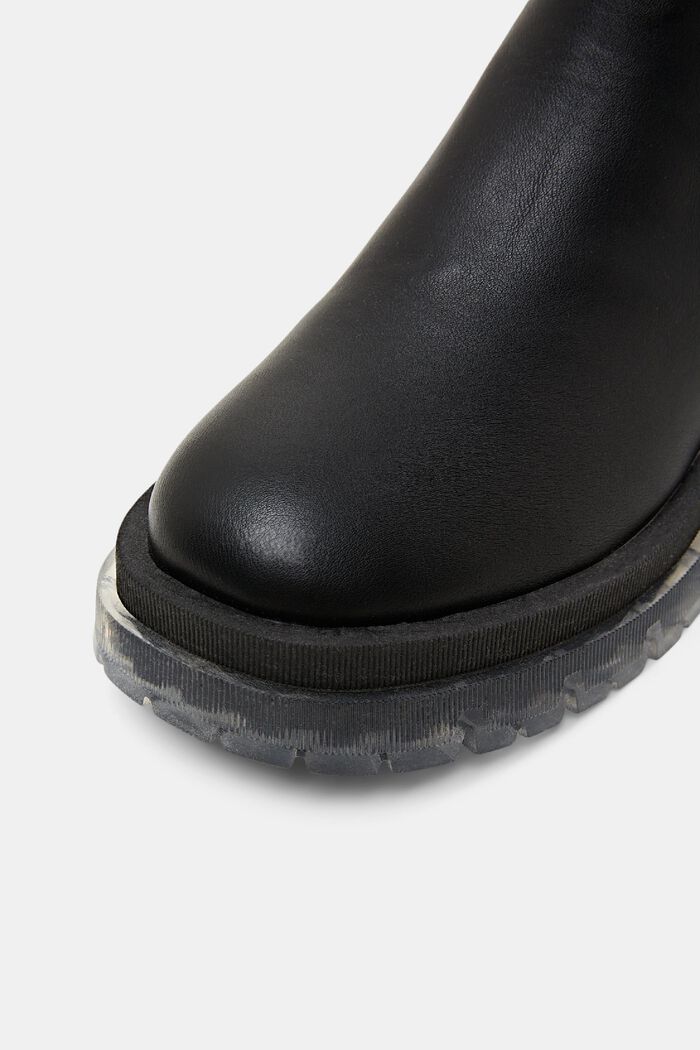 Chunky støvler i imiteret læder, BLACK, detail image number 3