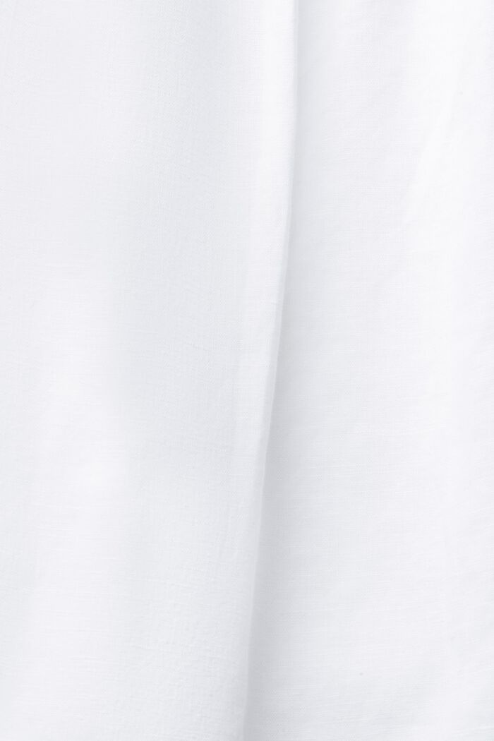 I hørmiks: kjole med knapstolpe, WHITE, detail image number 4