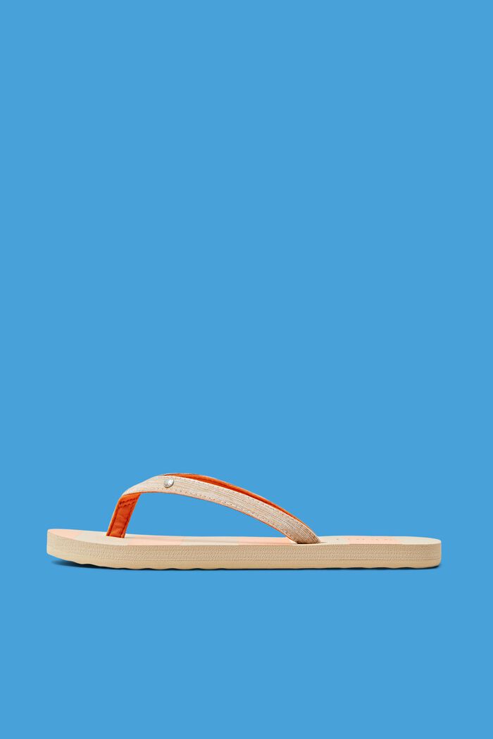 Flip flop-sandaler med tekstilremme, ORANGE, detail image number 0