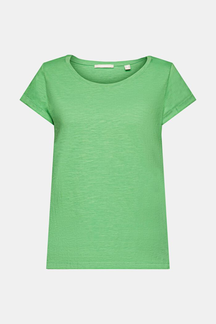 Ensfarvet T-shirt, GREEN, detail image number 5