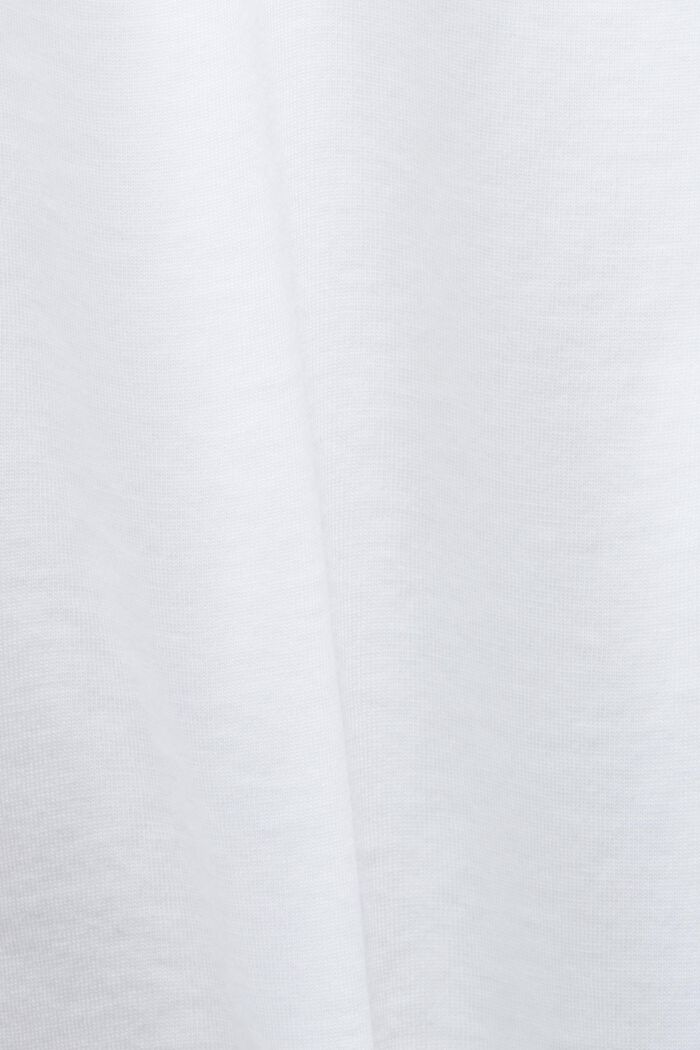 T-shirt med lille print, 100 % bomuld, WHITE, detail image number 5