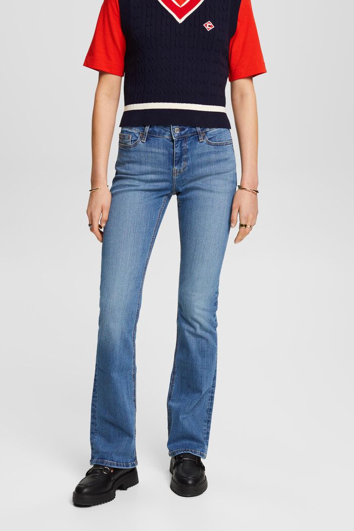 Bootcut-jeans med lav talje, BLUE MEDIUM WASHED, detail image number 0
