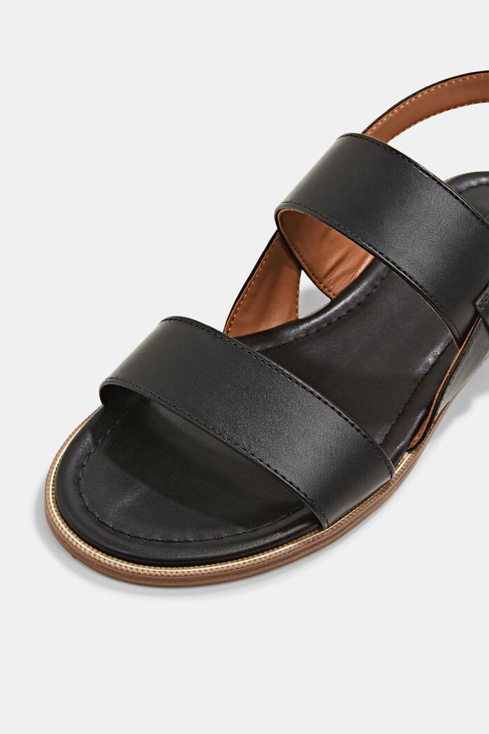 Sandaler med brede remme, BLACK, detail image number 4