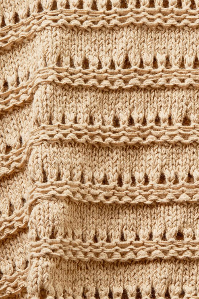 Sweater i åben strik, BEIGE, detail image number 5