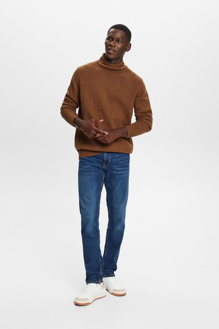 Sweater i uldmiks med høj hals, BARK, detail image number 0