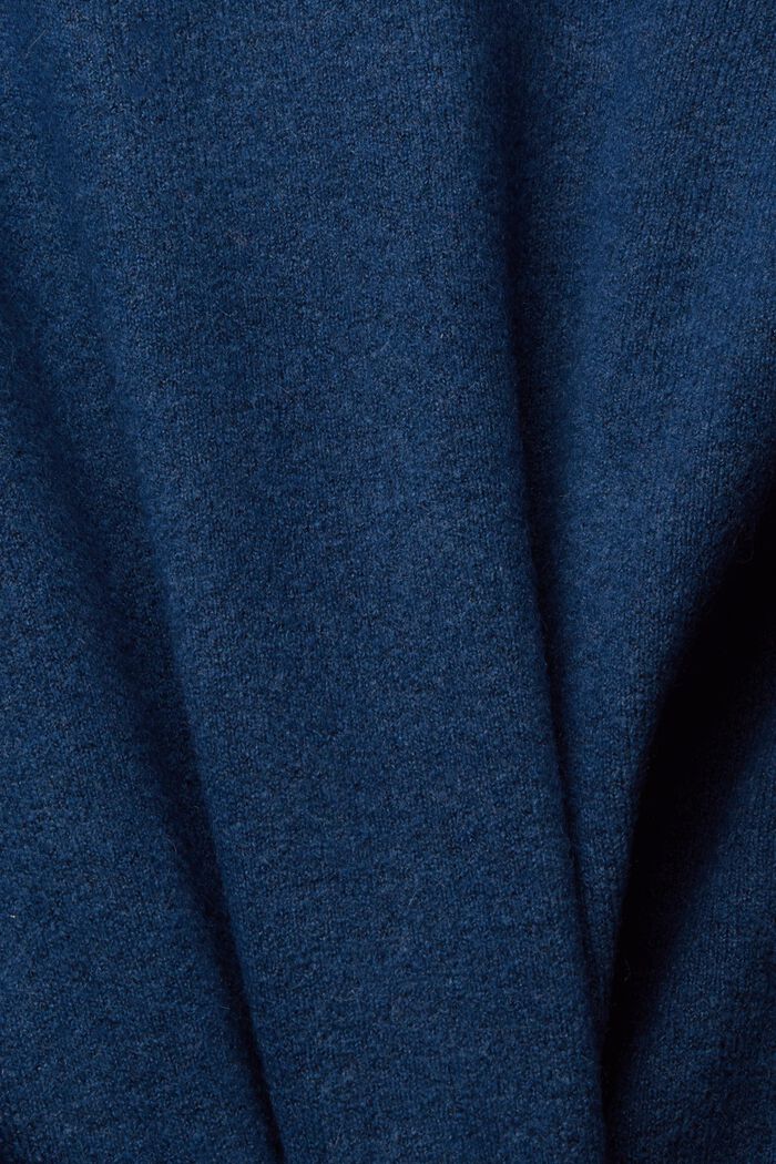 Med uld: cardigan uden lukning, PETROL BLUE, detail image number 1