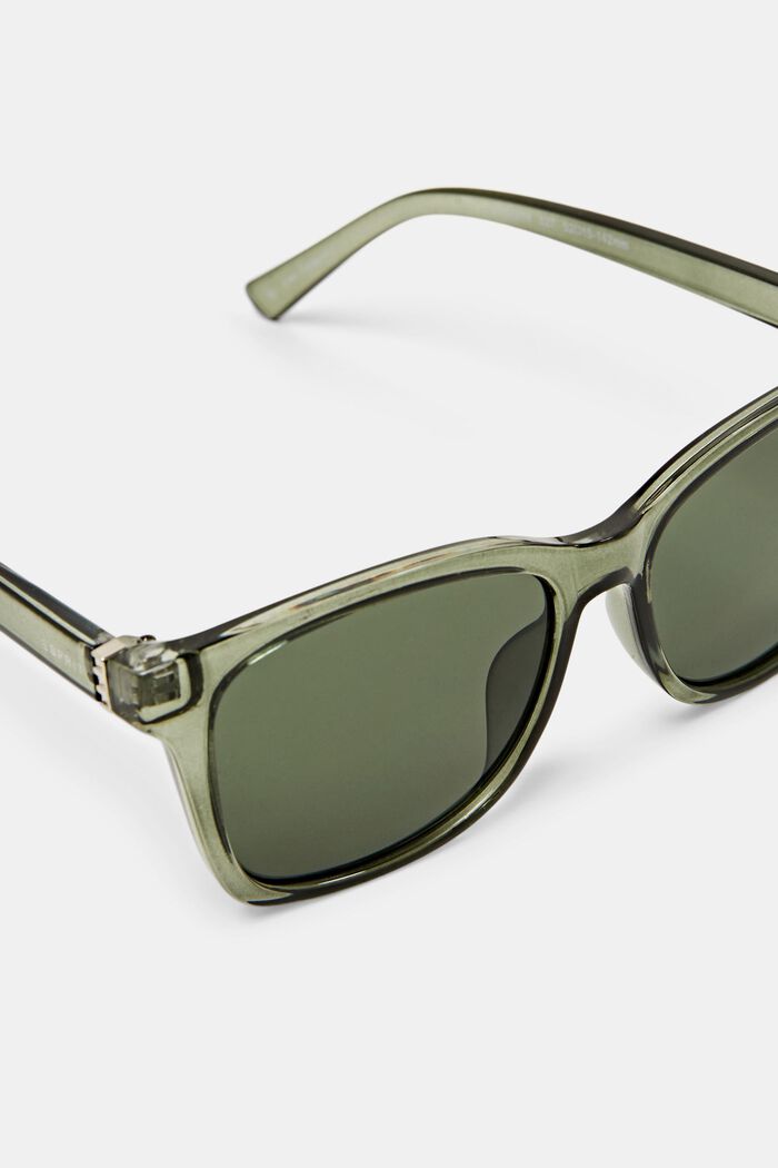 Solbriller med et kantet design, OLIVE GREEN, detail image number 1