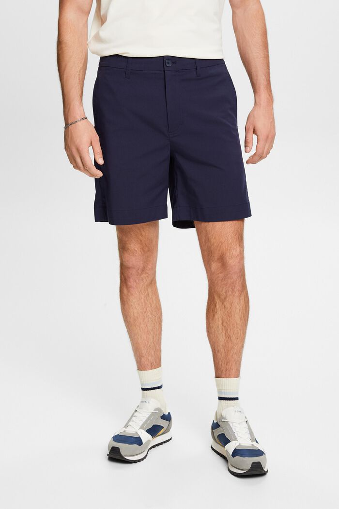 Chino-shorts i stretch-twill, NAVY, detail image number 0