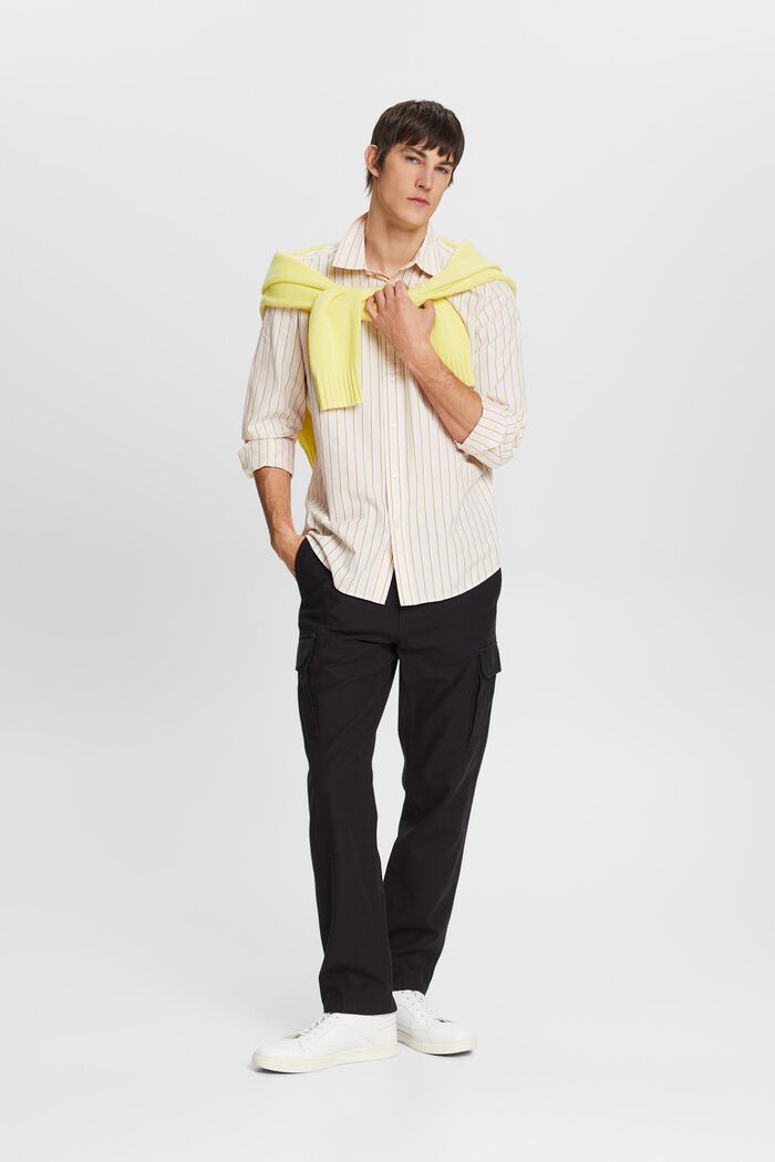 Stribet bomuldsskjorte, PASTEL PINK, detail image number 1