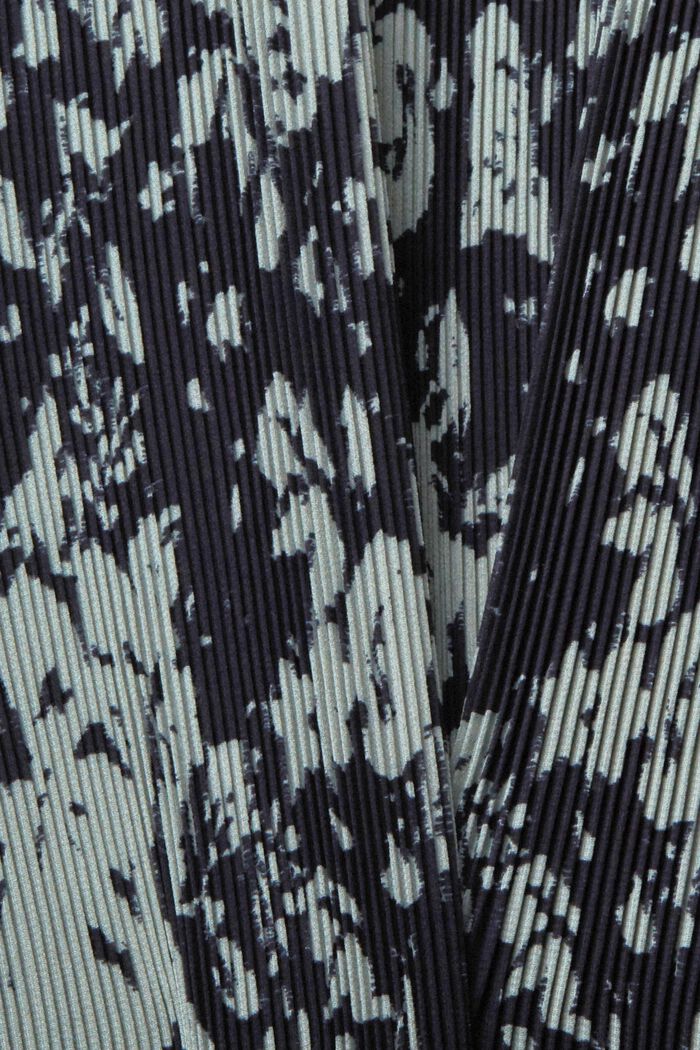 Plisseret nederdel med mønster, NAVY, detail image number 4