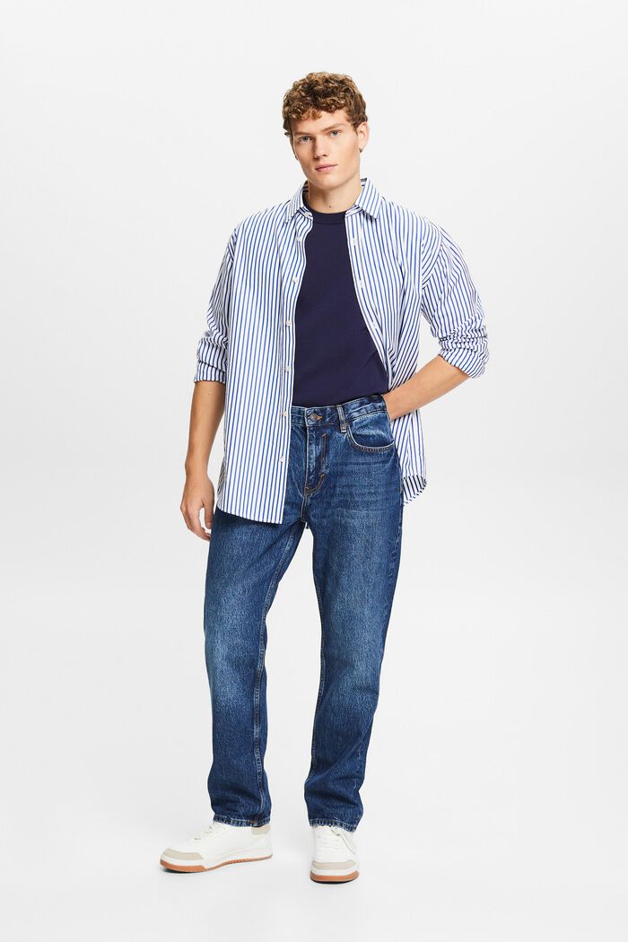 Lige jeans med mellemhøj talje, BLUE DARK WASHED, detail image number 1