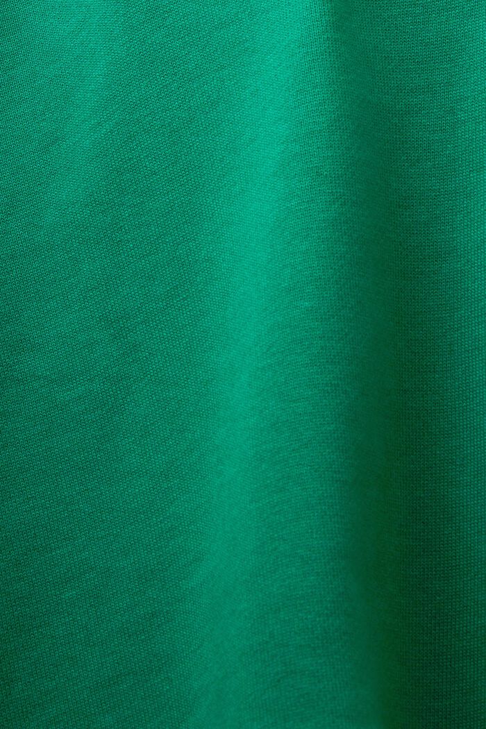 Bomulds-T-shirt med broderet logo, DARK GREEN, detail image number 5