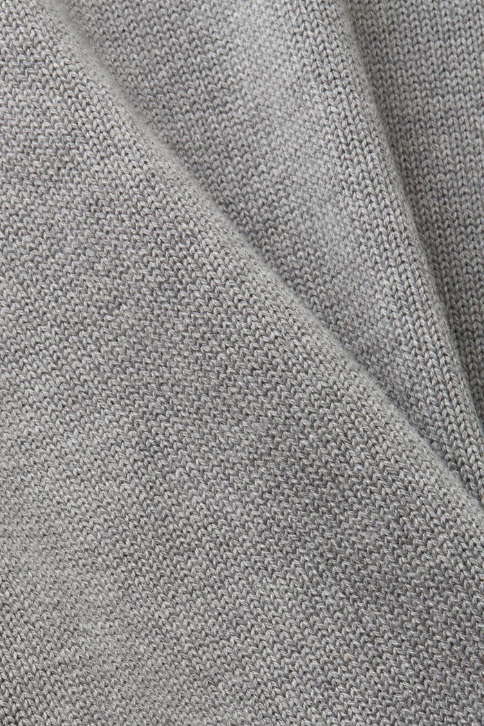 Sweater i bomuld med rund hals, MEDIUM GREY, detail image number 5