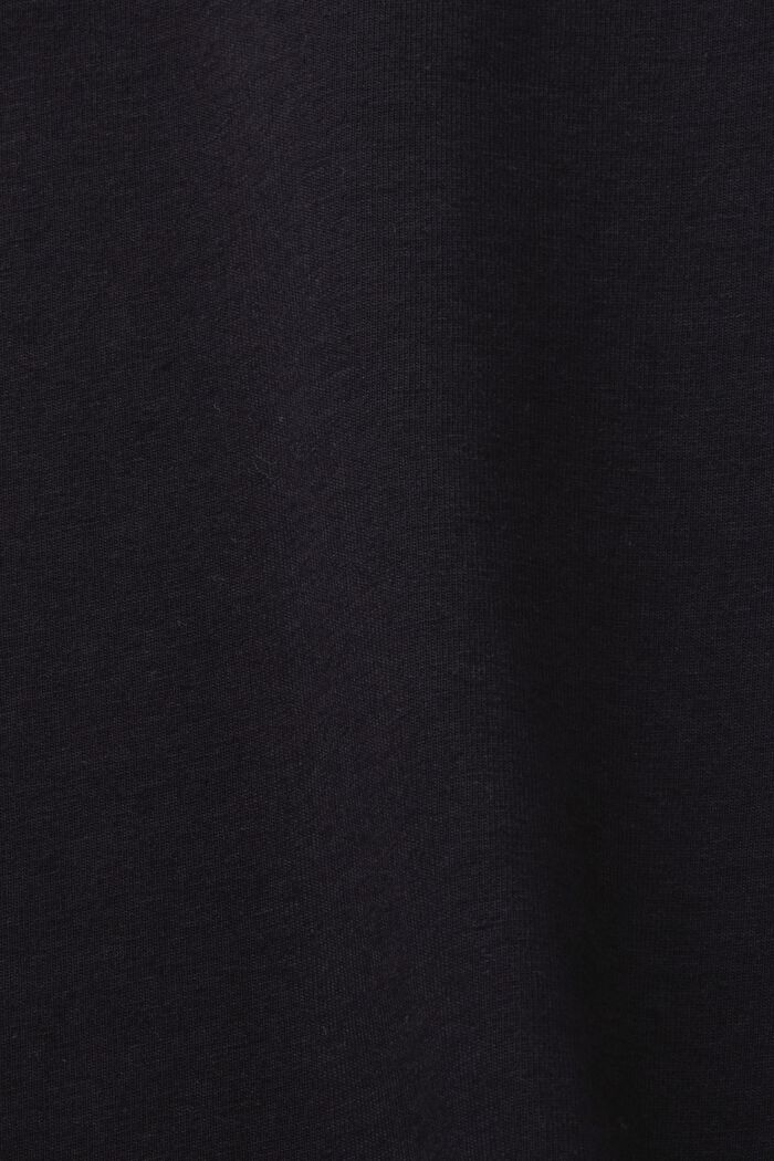 T-shirt med dyb rund halsudskæring, BLACK, detail image number 5