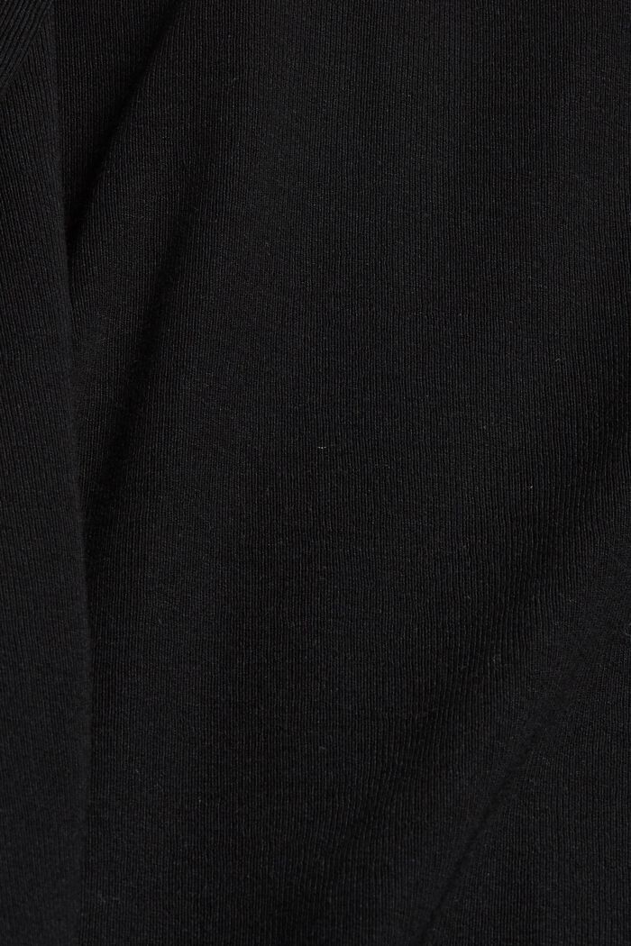 Lang jerseykjole i LENZING™ ECOVERO™, BLACK, detail image number 4