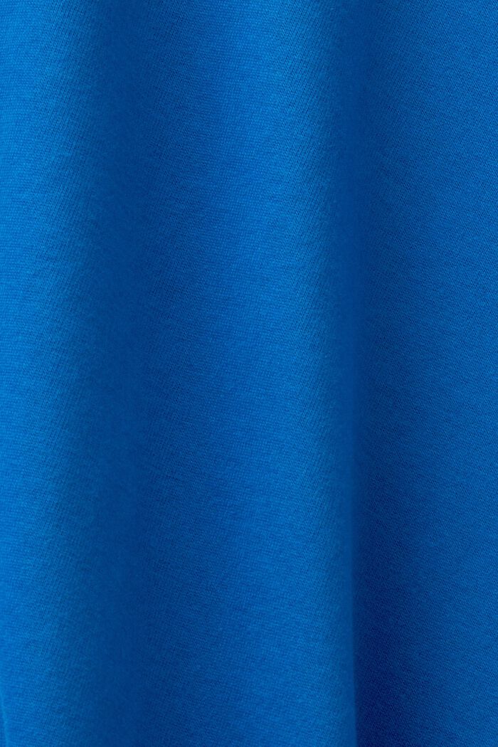 Rullekravetrøje i bomuld med lange ærmer, BRIGHT BLUE, detail image number 5