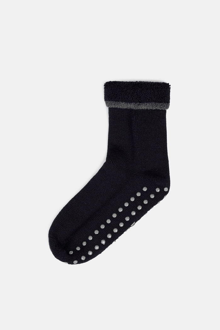 Bløde skridsikre sokker, uldmiks, BLACK, detail image number 0