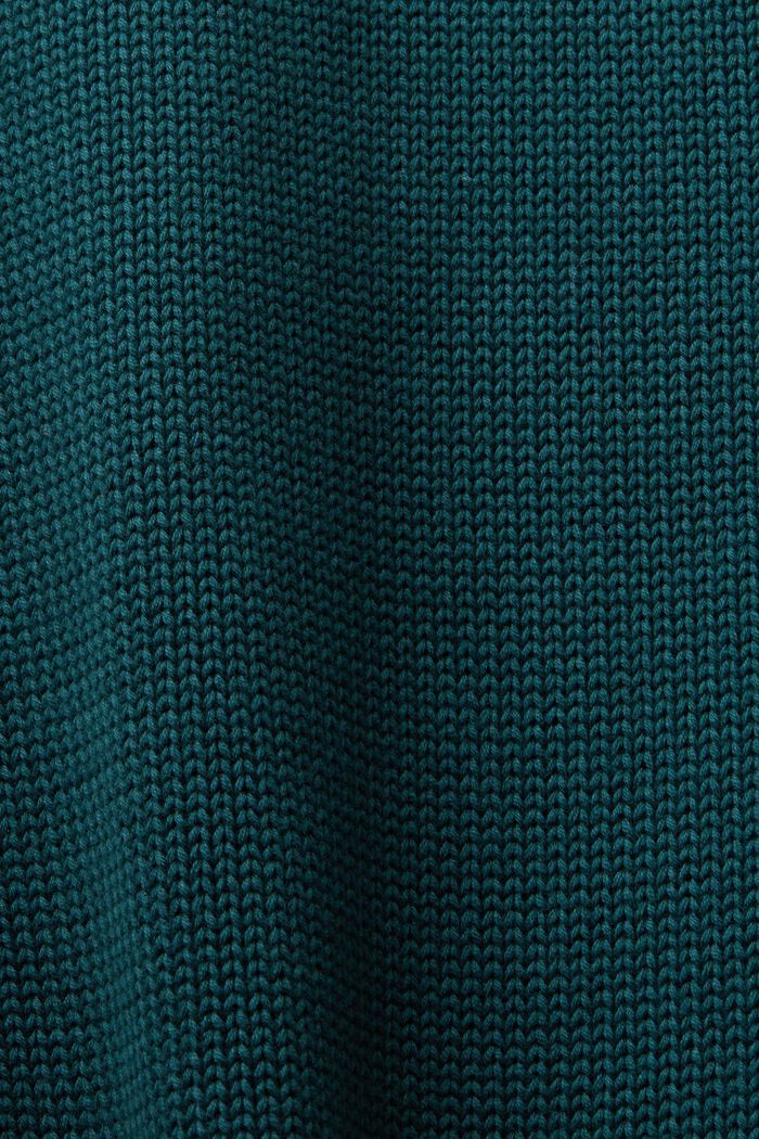 Strikket minikjole med rullekrave, EMERALD GREEN, detail image number 5