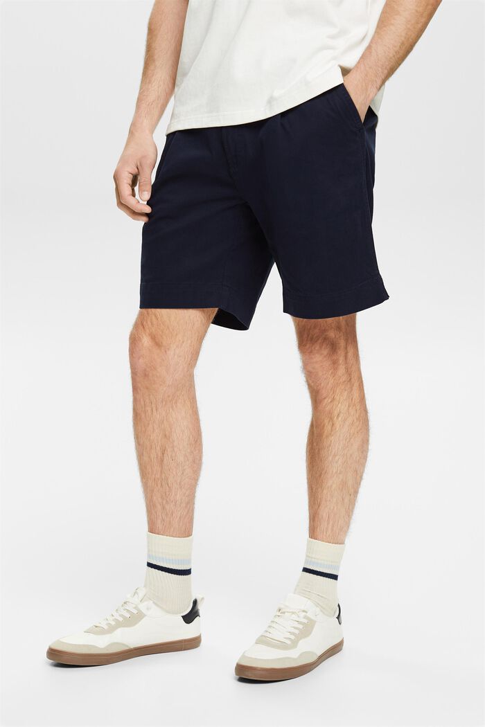 Chino-shorts i bomuld, NAVY, detail image number 0