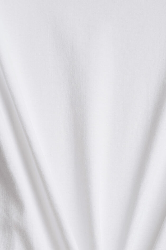 Jerseyshirt af 100% økologisk bomuld, WHITE, detail image number 4