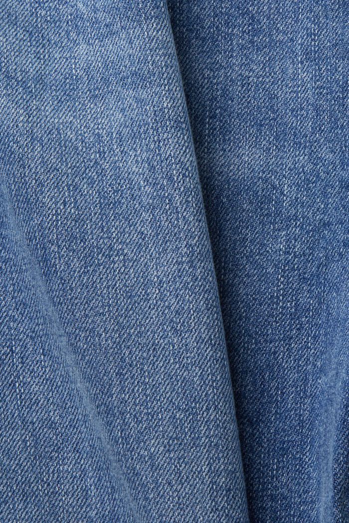 Mom Fit Jeans med høj talje, bomuldsblanding, BLUE LIGHT WASHED, detail image number 5