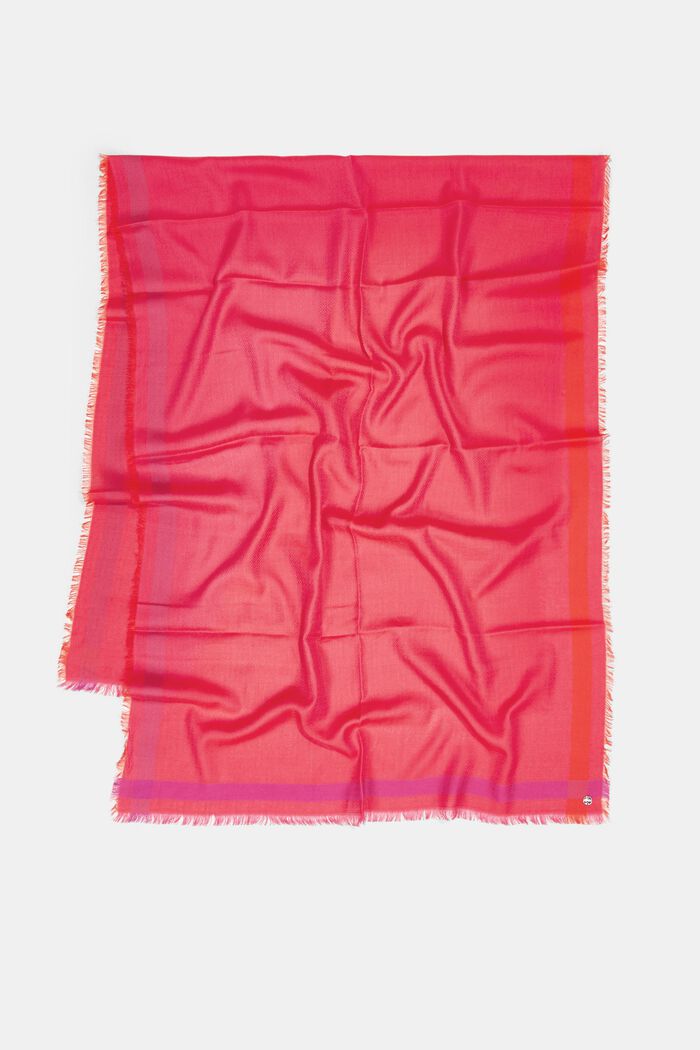 Mønstret tørklæde, LENZING™ ECOVERO™, PINK FUCHSIA, detail image number 4
