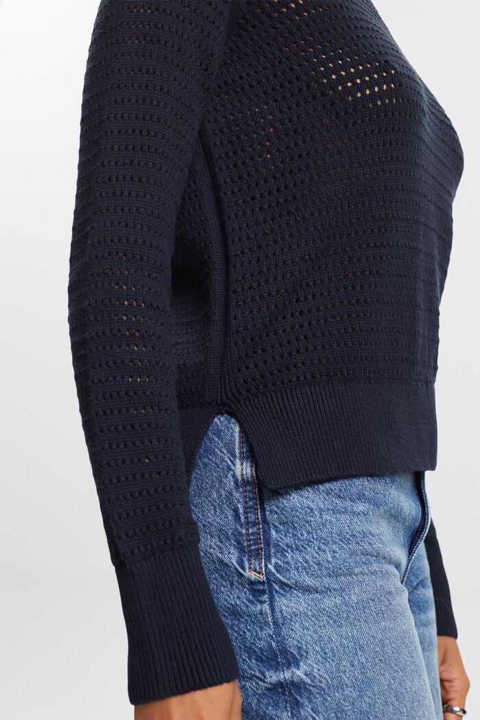 Sweater i mesh, NAVY, detail image number 3